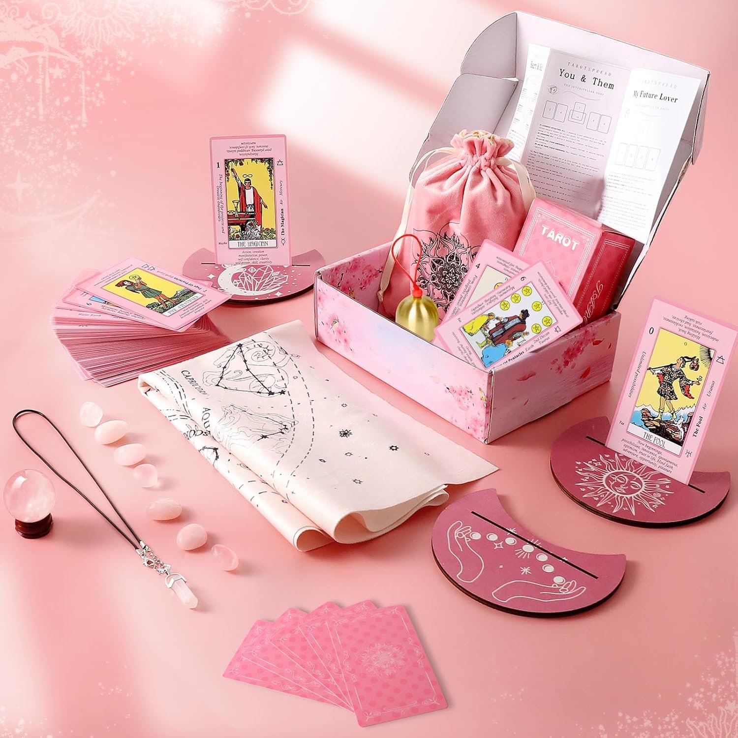 Pink Tarot Cards Deck Set